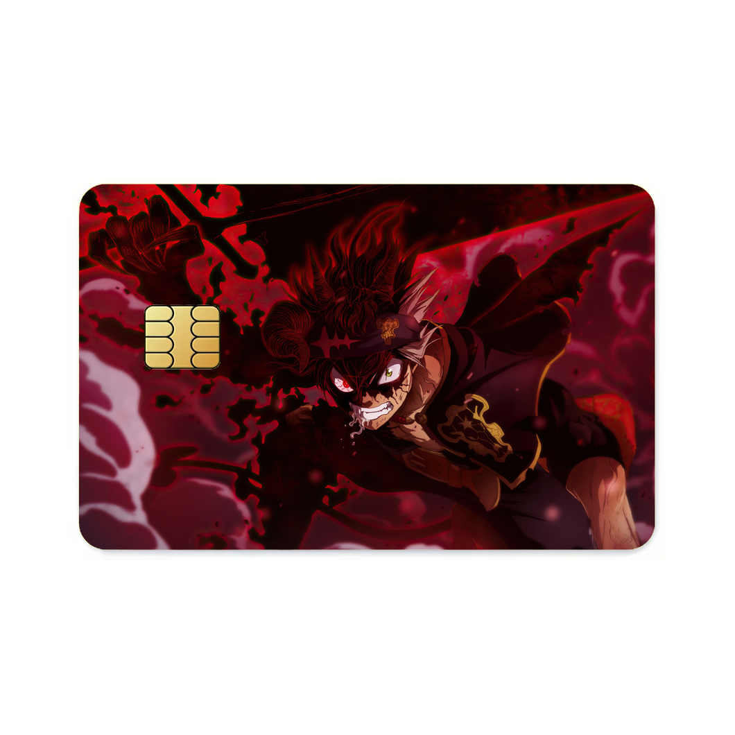 Black Clover Asta  Credit Card Skins (4-in-1 Pack)