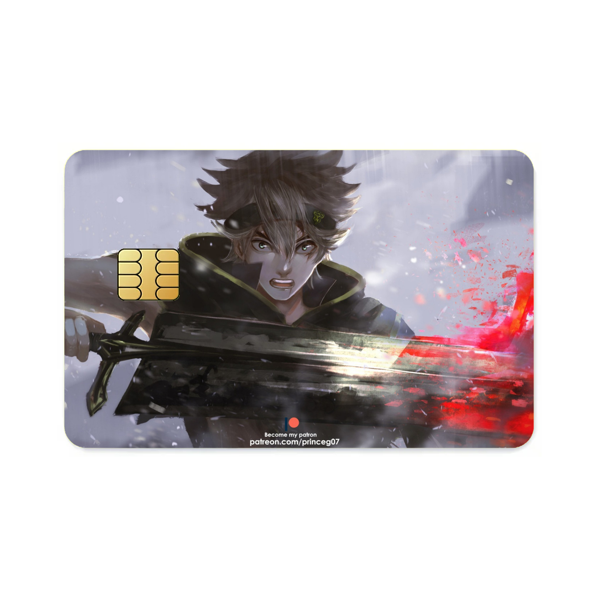 Black Clover Asta Credit Card Skins (4-in-1 Pack)