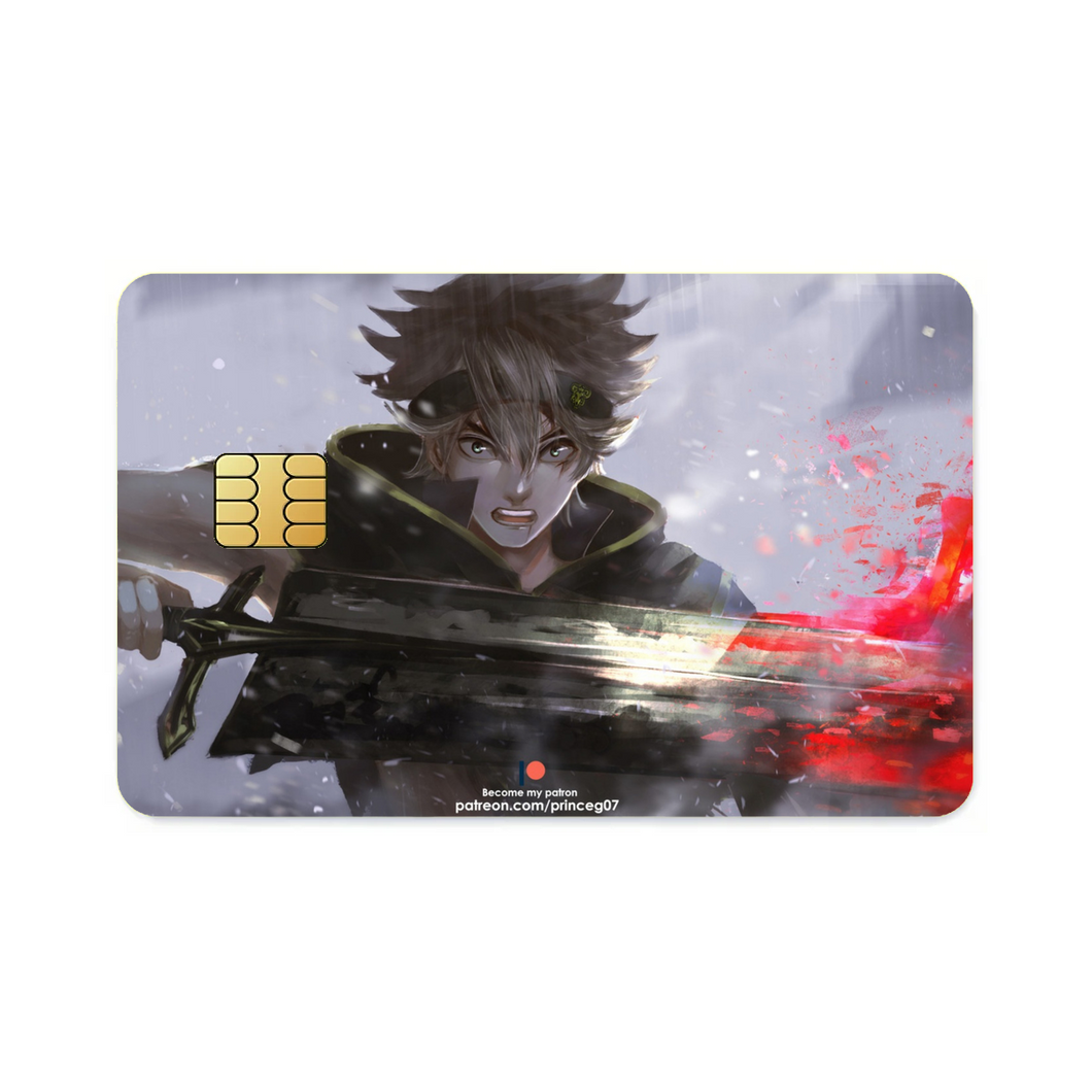 Black Clover Asta  Credit Card Skins (4-in-1 Pack)
