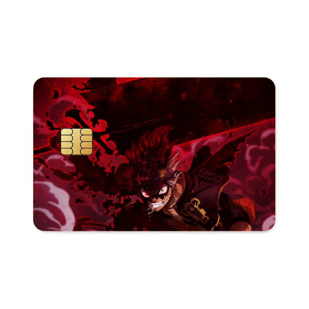 Black Clover Asta  Credit Card Skins (4-in-1 Pack)