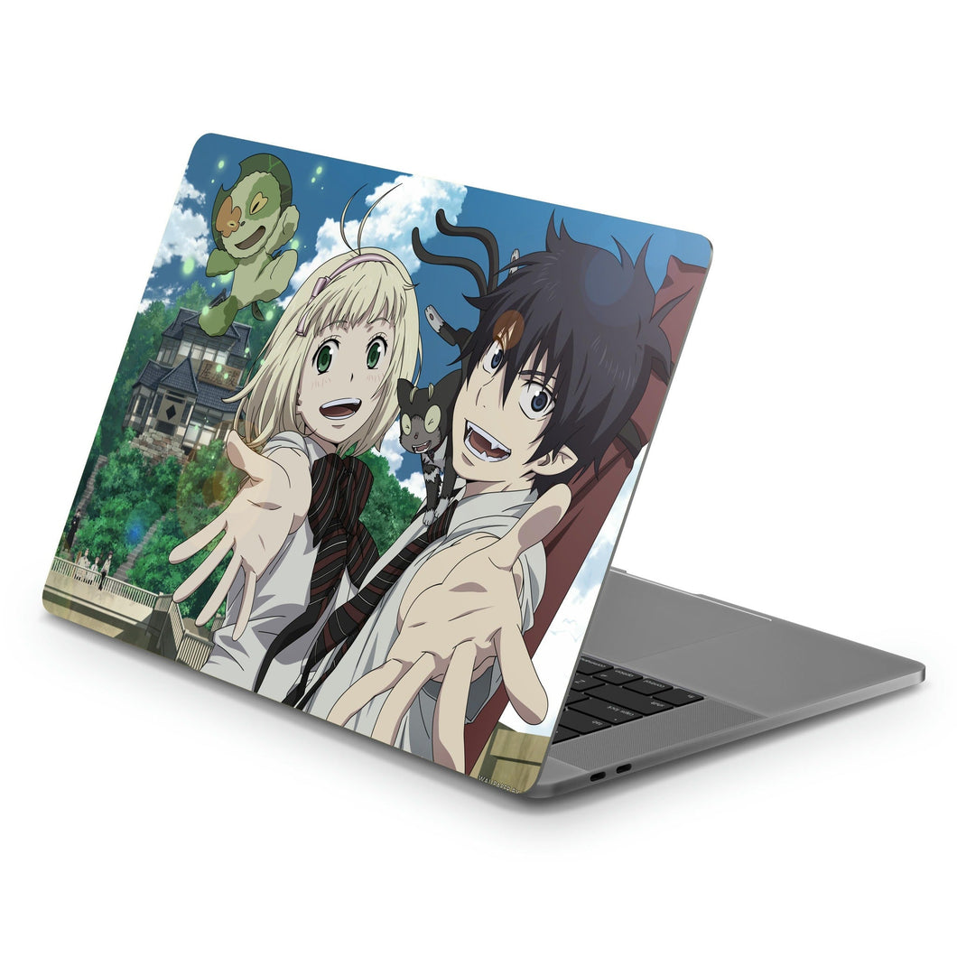 Blue Exorcist Rin Okumura, Kuro, Shiemi Moriyama  Macbook Skin