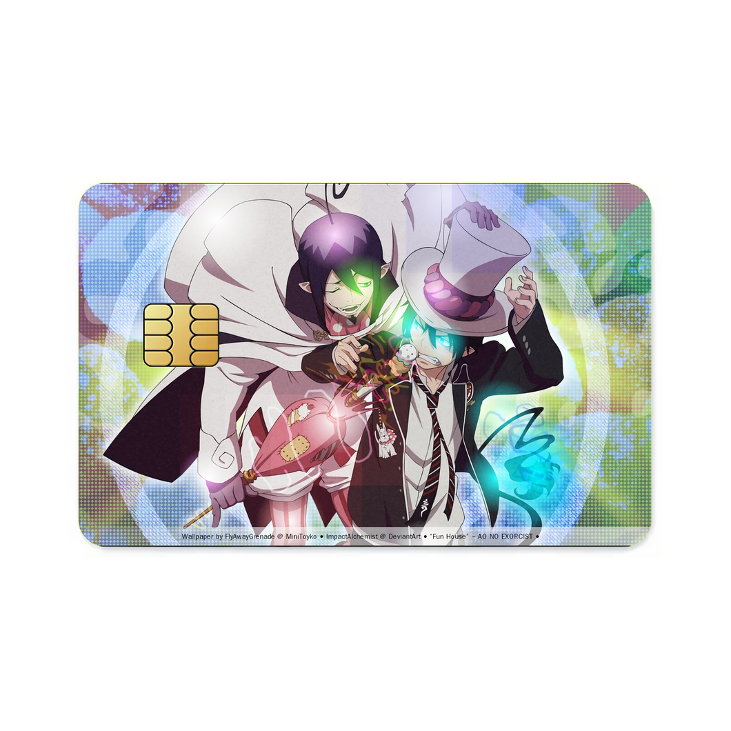 Blue Exorcist Rin Okumura, Mephisto Pheles  Credit Card Skins (4-in-1 Pack)