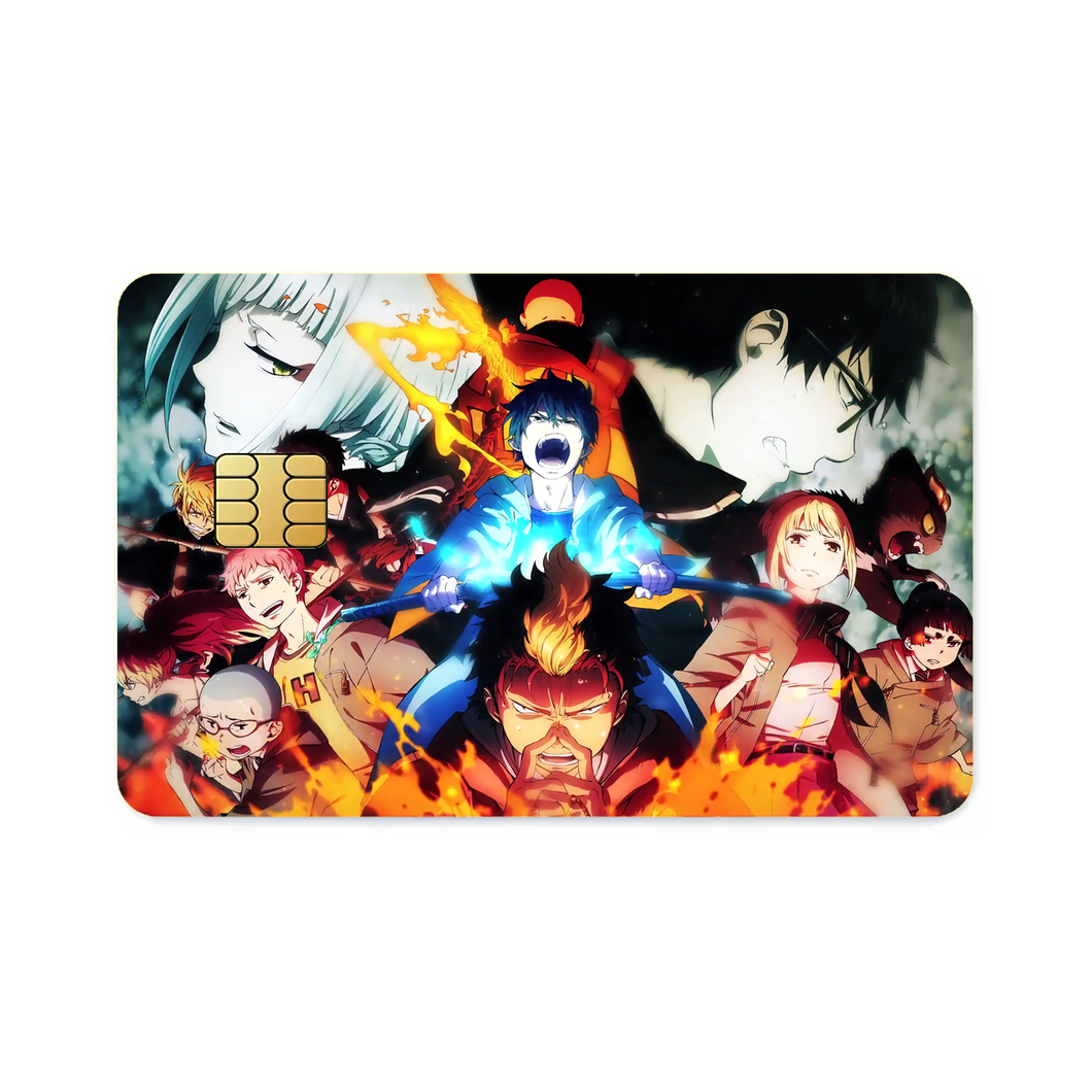 Blue Exorcist Rin Okumura, Yukio Okumura, Kuro, Shura Kirigakure, Shiemi Moriyama  Credit Card Skins (4-in-1 Pack)