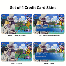 Load image into Gallery viewer, Blue Exorcist Rin Okumura, Yukio Okumura, Mephisto Pheles, Kuro, Shura Kirigakure  Credit Card Skins (4-in-1 Pack)
