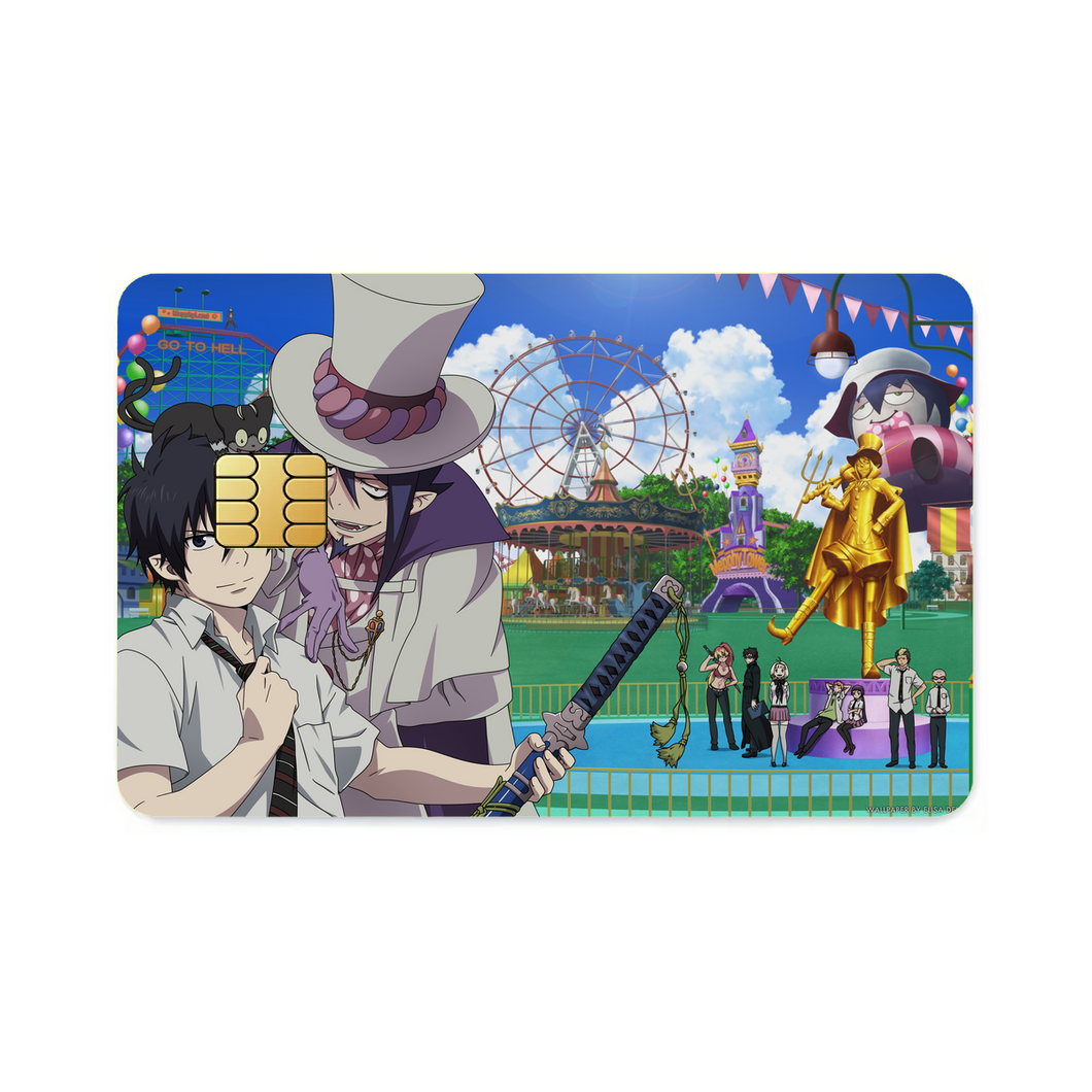 Blue Exorcist Rin Okumura, Yukio Okumura, Mephisto Pheles, Kuro, Shura Kirigakure  Credit Card Skins (4-in-1 Pack)