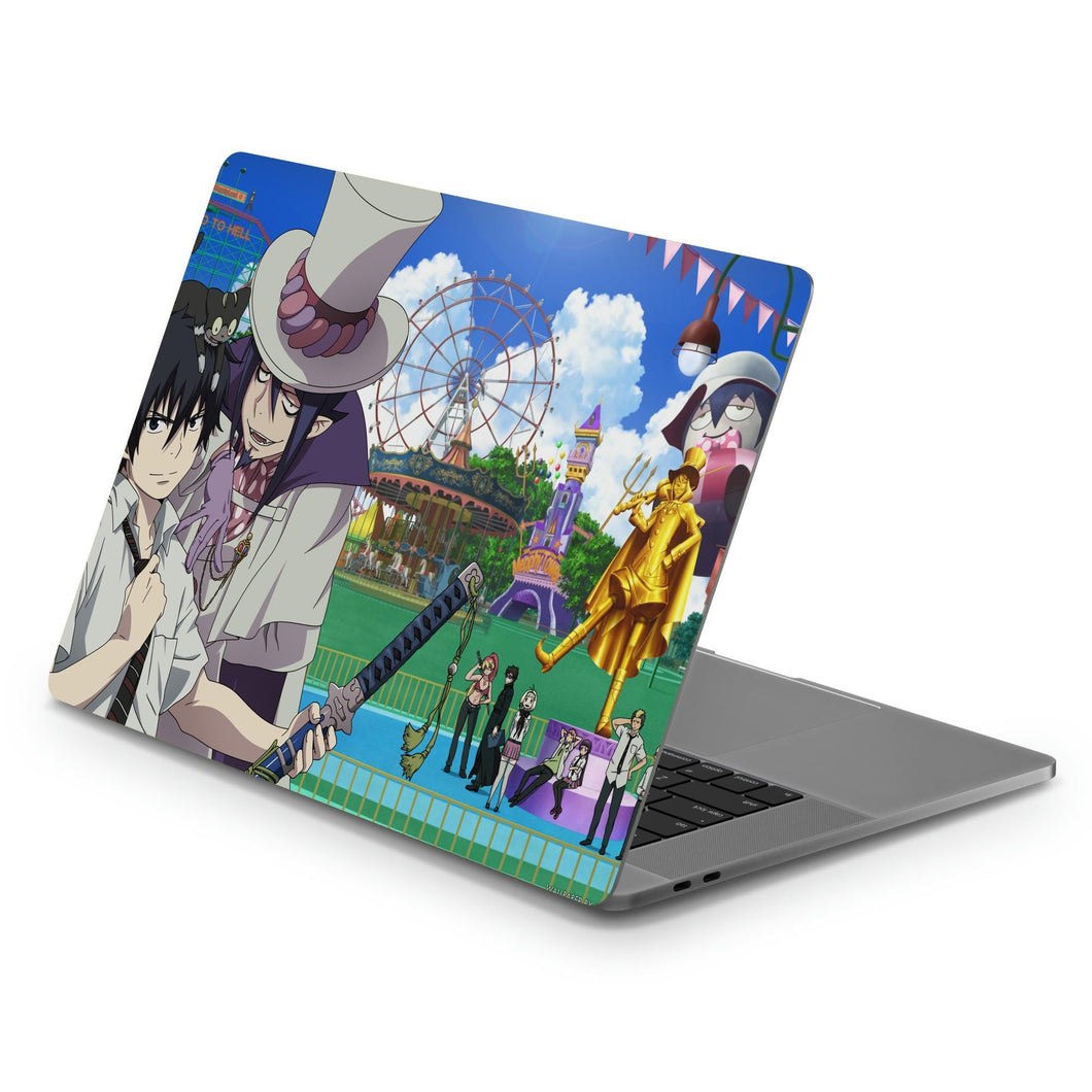Blue Exorcist Rin Okumura, Yukio Okumura, Mephisto Pheles, Kuro, Shura Kirigakure  Macbook Skin
