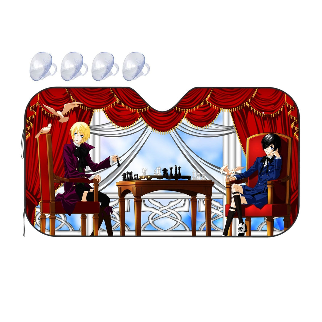 Boring game of chess  Car Sunshade