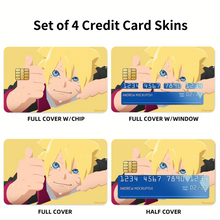 Load image into Gallery viewer, Boruto  Credit Card Skins (4-in-1 Pack)
