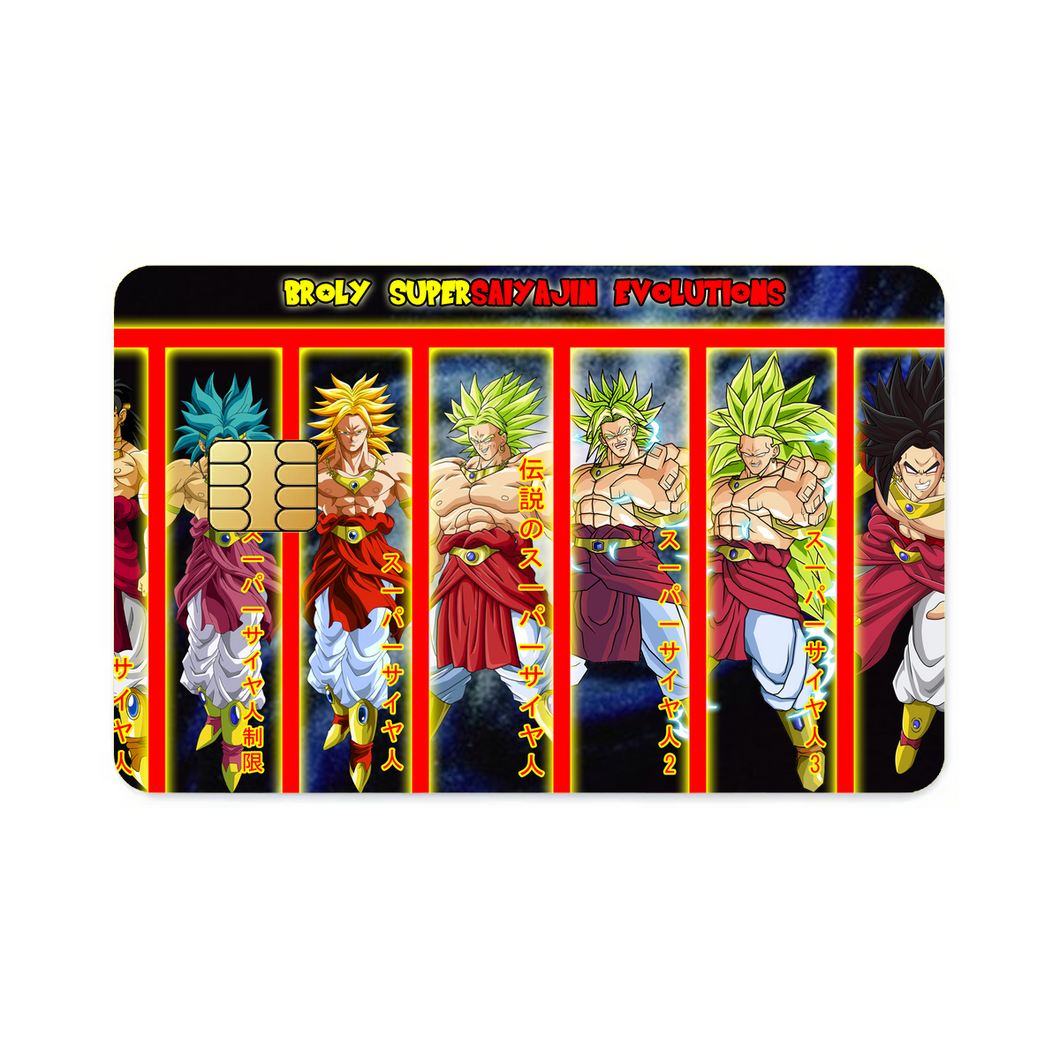 Broly Supersaiyajin Evolutions  Credit Card Skins (4-in-1 Pack)