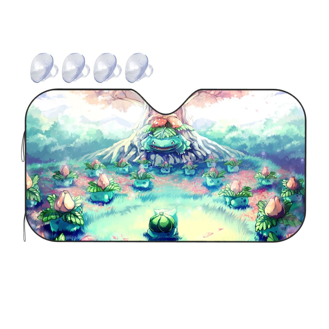 Bulbasaur's Mysterious Garden  Car Sunshade