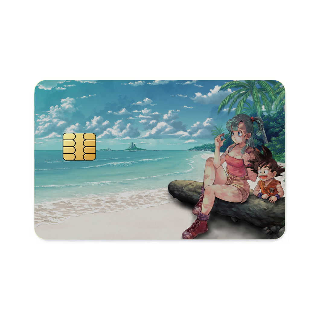Bulma and Goku Dragon Ball Credit Card Skins (4-in-1 Pack)