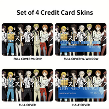 Load image into Gallery viewer, Bungou Stray Dogs Osamu Dazai, Atsushi Nakajima, Ranpo Edogawa, Akiko Yosano, Doppo Kunikida  Credit Card Skins (4-in-1 Pack)

