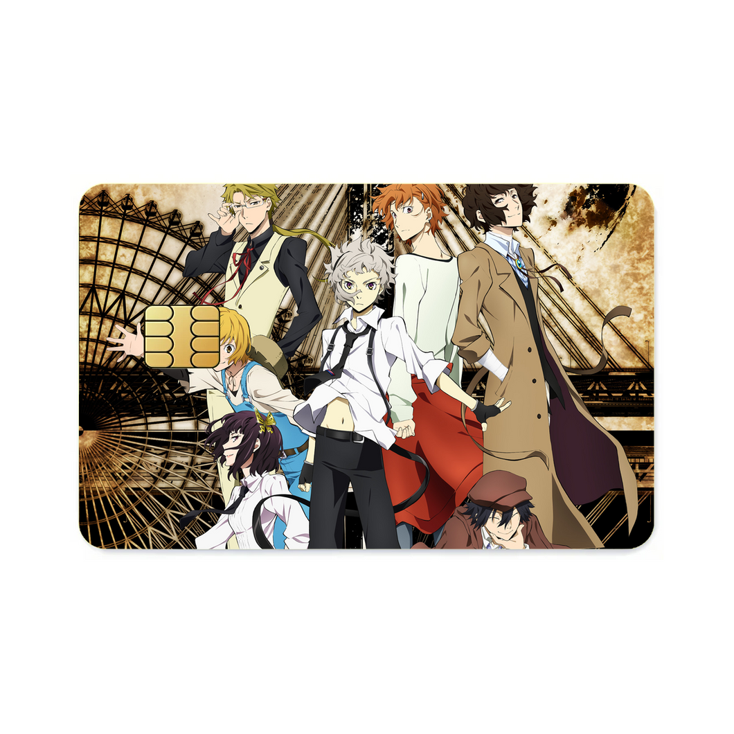 Bungou Stray Dogs Osamu Dazai, Atsushi Nakajima, Ranpo Edogawa, Akiko Yosano, Doppo Kunikida  Credit Card Skins (4-in-1 Pack)