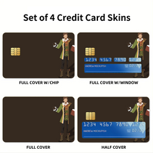 Load image into Gallery viewer, Caster of Red (Fate Apocrypha) Minimalist  Credit Card Skins (4-in-1 Pack)

