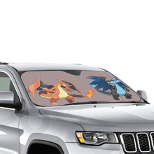 Load image into Gallery viewer, Charizard and Mega Charizard  Car Sunshade
