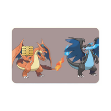 Load image into Gallery viewer, Charizard and Mega Charizard  Credit Card Skins (4-in-1 Pack)
