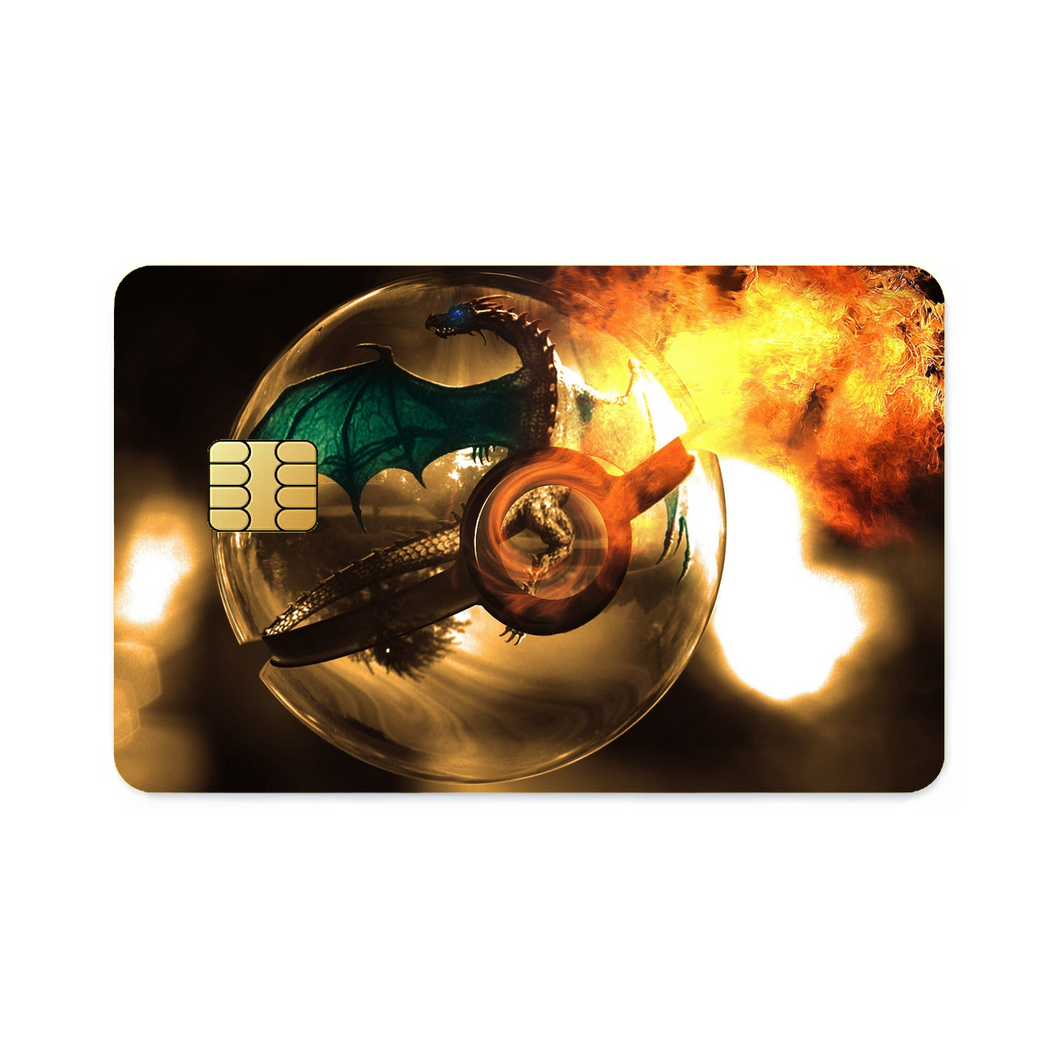 Charizard In Pokeball  Credit Card Skins (4-in-1 Pack)