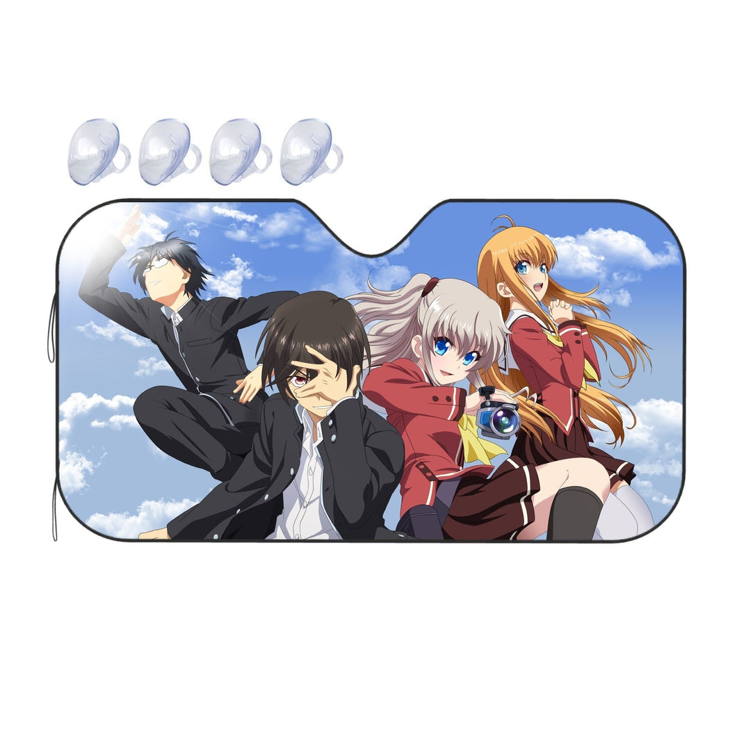 Charlotte (Anime) Main Members Car Sunshade