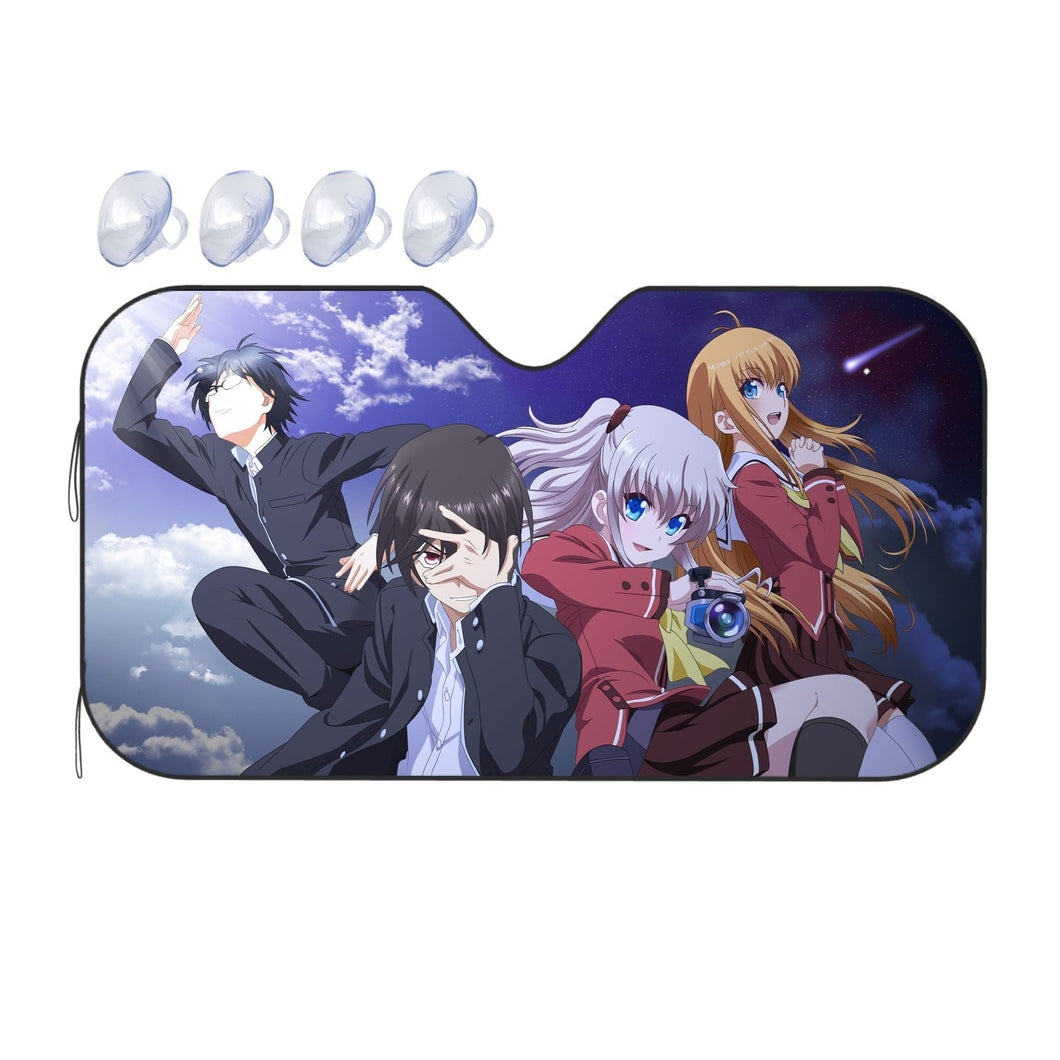 Charlotte Nao Tomori, Joujirou Takajou, Yusa Kurobane  Car Sunshade