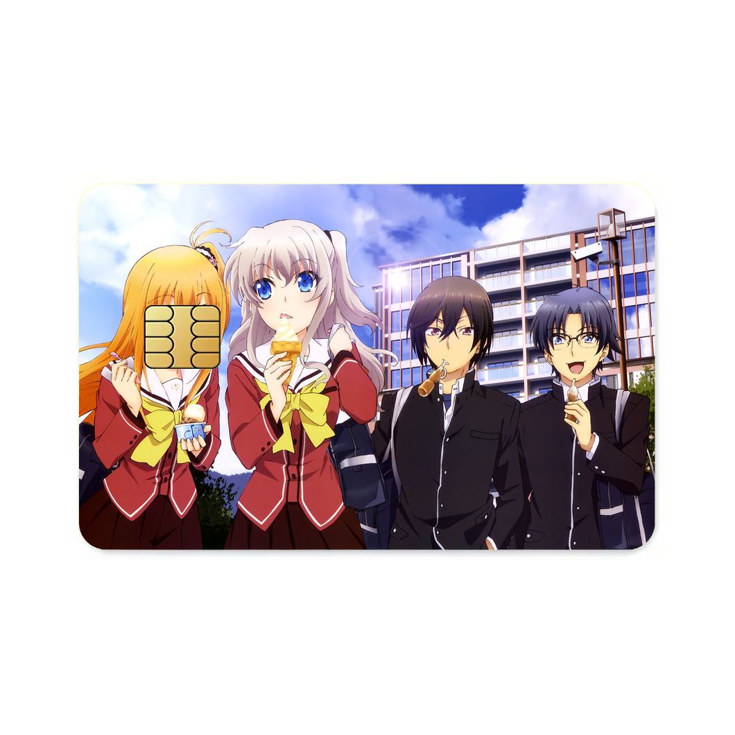 Charlotte Nao Tomori, Joujirou Takajou, Yusa Kurobane  Credit Card Skins (4-in-1 Pack)