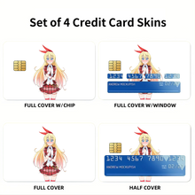 Load image into Gallery viewer, Chitoge Kirisaki Credit Card Skins (4-in-1 Pack)
