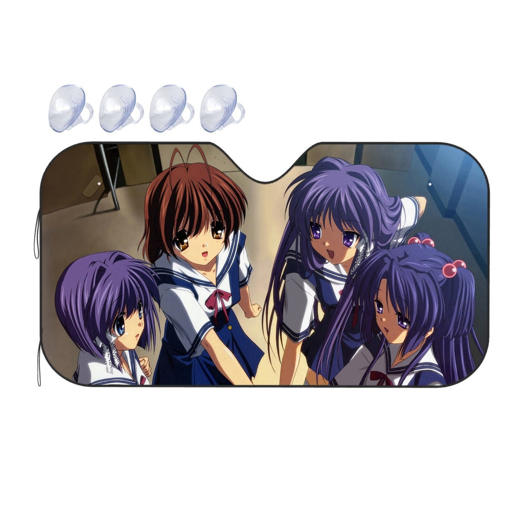 Clannad Nagisa Furukawa, Kyou Fujibayashi, Kotomi Ichinose, Ryou Fujibayashi  Car Sunshade