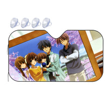 Load image into Gallery viewer, Clannad Tomoya Okazaki, Nagisa Furukawa, Akio Furukawa, Sanae Furukawa  Car Sunshade
