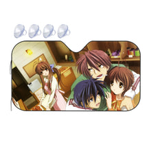 Load image into Gallery viewer, Clannad Tomoya Okazaki, Nagisa Furukawa, Akio Furukawa, Sanae Furukawa  Car Sunshade
