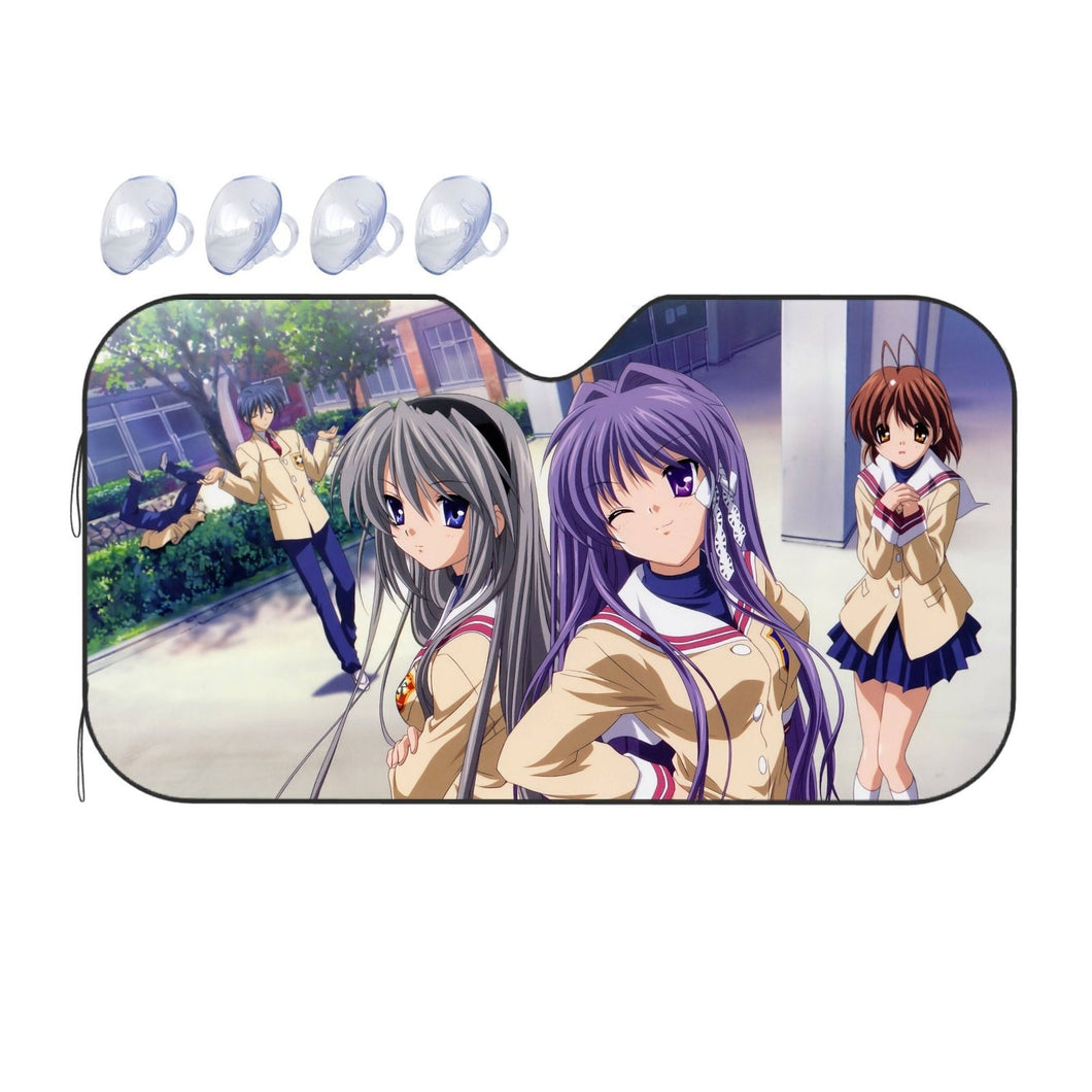 Clannad Tomoya Okazaki, Nagisa Furukawa, Tomoyo Sakagami, Kyou Fujibayashi, Youhei Sunohara  Car Sunshade