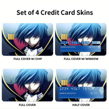Load image into Gallery viewer, Code Geass Lelouch Lamperouge  Credit Card Skins (4-in-1 Pack)
