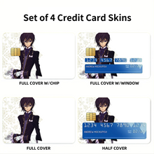 Load image into Gallery viewer, Code Geass Lelouch Lamperouge  Credit Card Skins (4-in-1 Pack)
