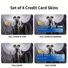 Load image into Gallery viewer, Code Geass Lelouch Lamperouge, Suzaku Kururugi  Credit Card Skins (4-in-1 Pack)
