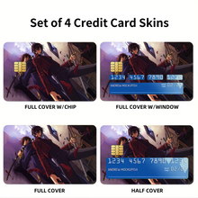 Load image into Gallery viewer, Code Geass Lelouch Lamperouge, Suzaku Kururugi  Credit Card Skins (4-in-1 Pack)
