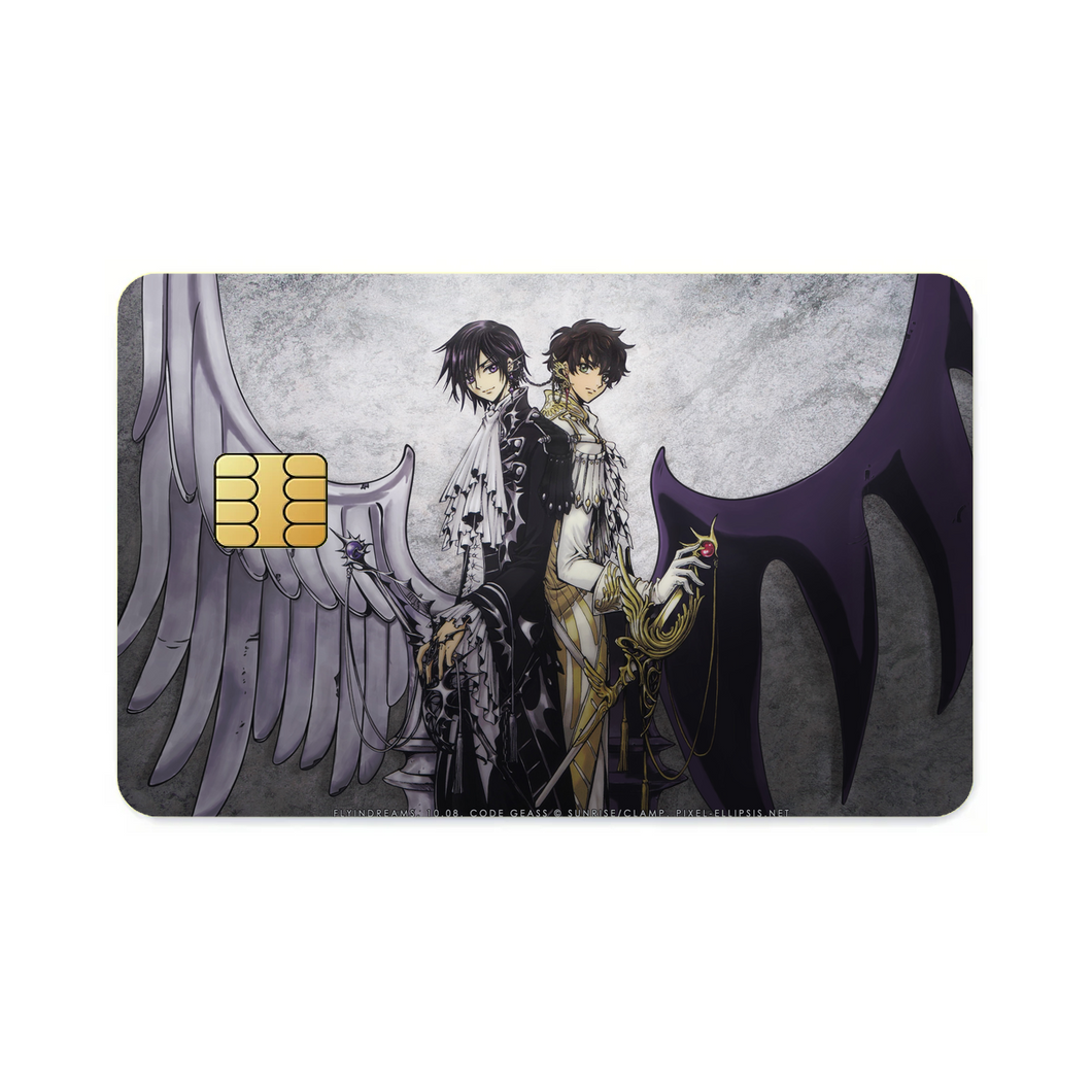 Code Geass Lelouch Lamperouge, Suzaku Kururugi  Credit Card Skins (4-in-1 Pack)