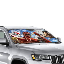 Load image into Gallery viewer, Colossal Titan eating pizza  Car Sunshade
