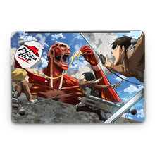 Load image into Gallery viewer, Colossal Titan eating pizza  Macbook Skin

