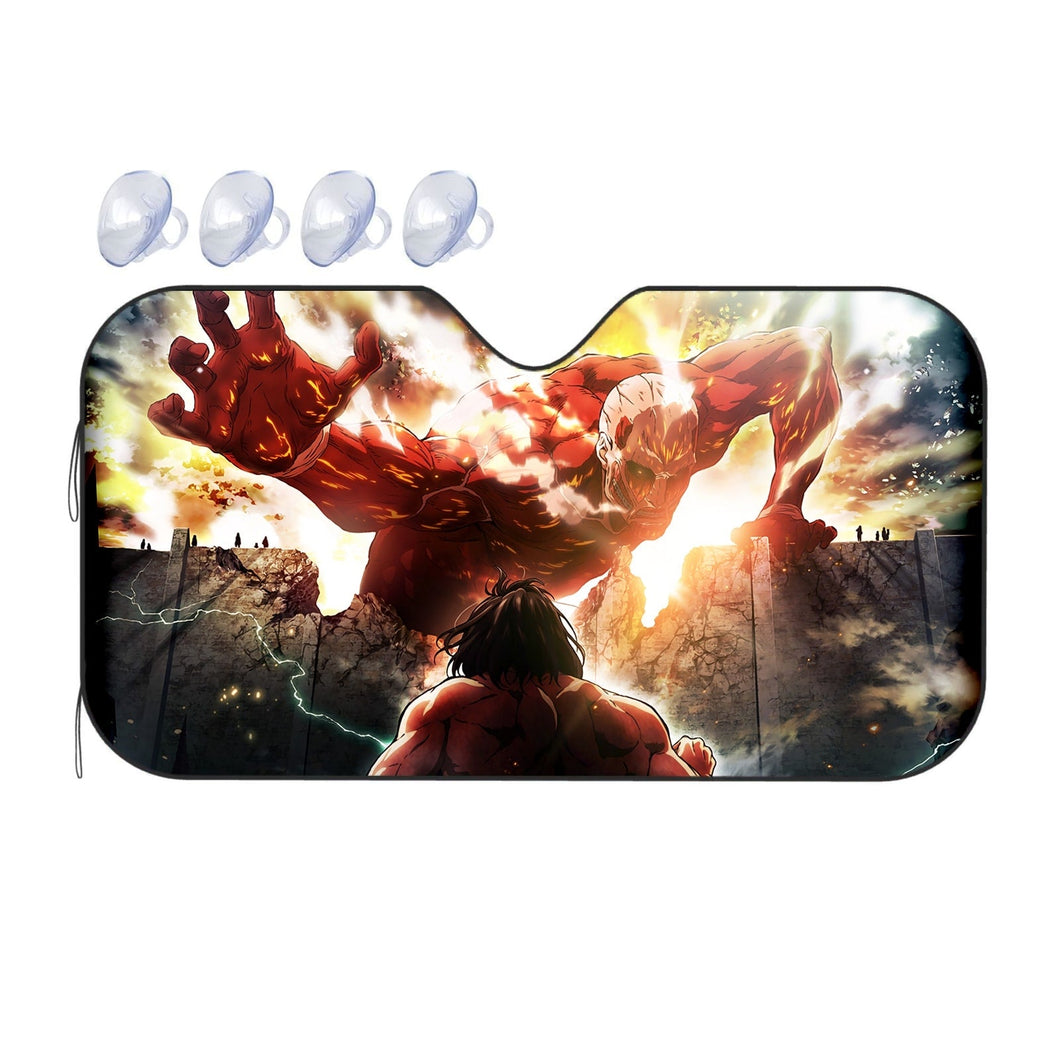 Colossal titan vs Eren Titan  Car Sunshade