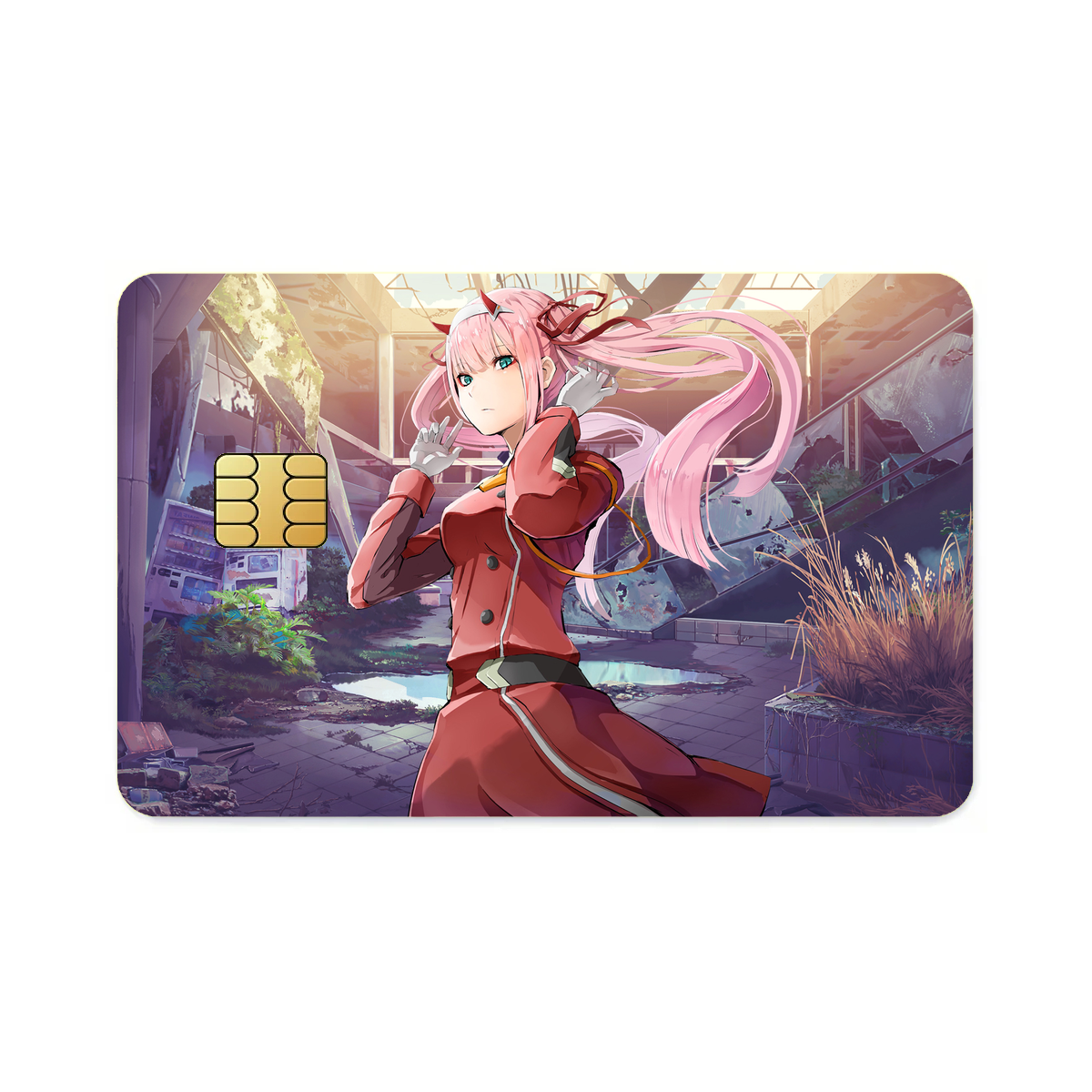 Cute Zero Two Credit Card Skins (4-in-1 Pack)