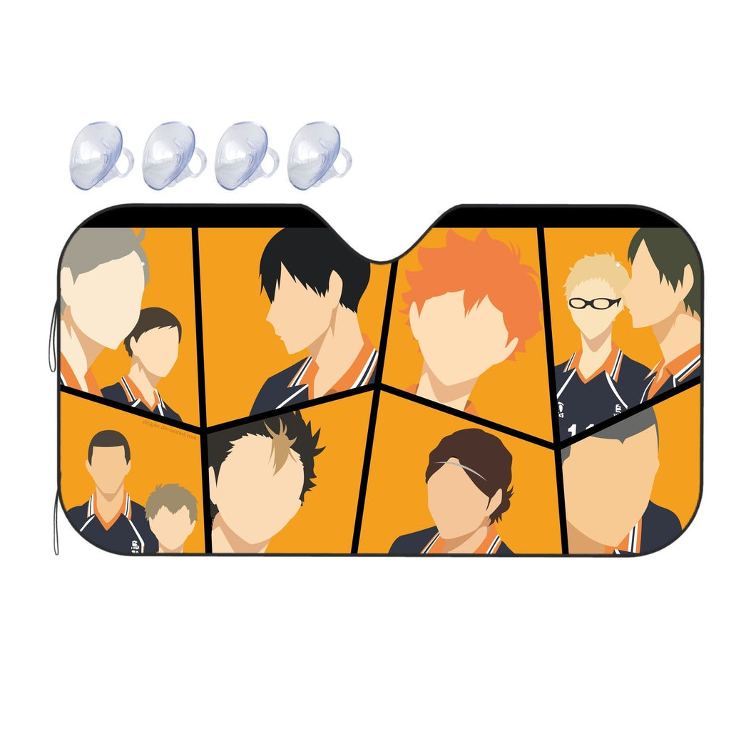 Daichi Sawamura Kei Tsukishima Shōyō Hinata Tadashi Yamaguchi and Yū Nishinoya  Car Sunshade
