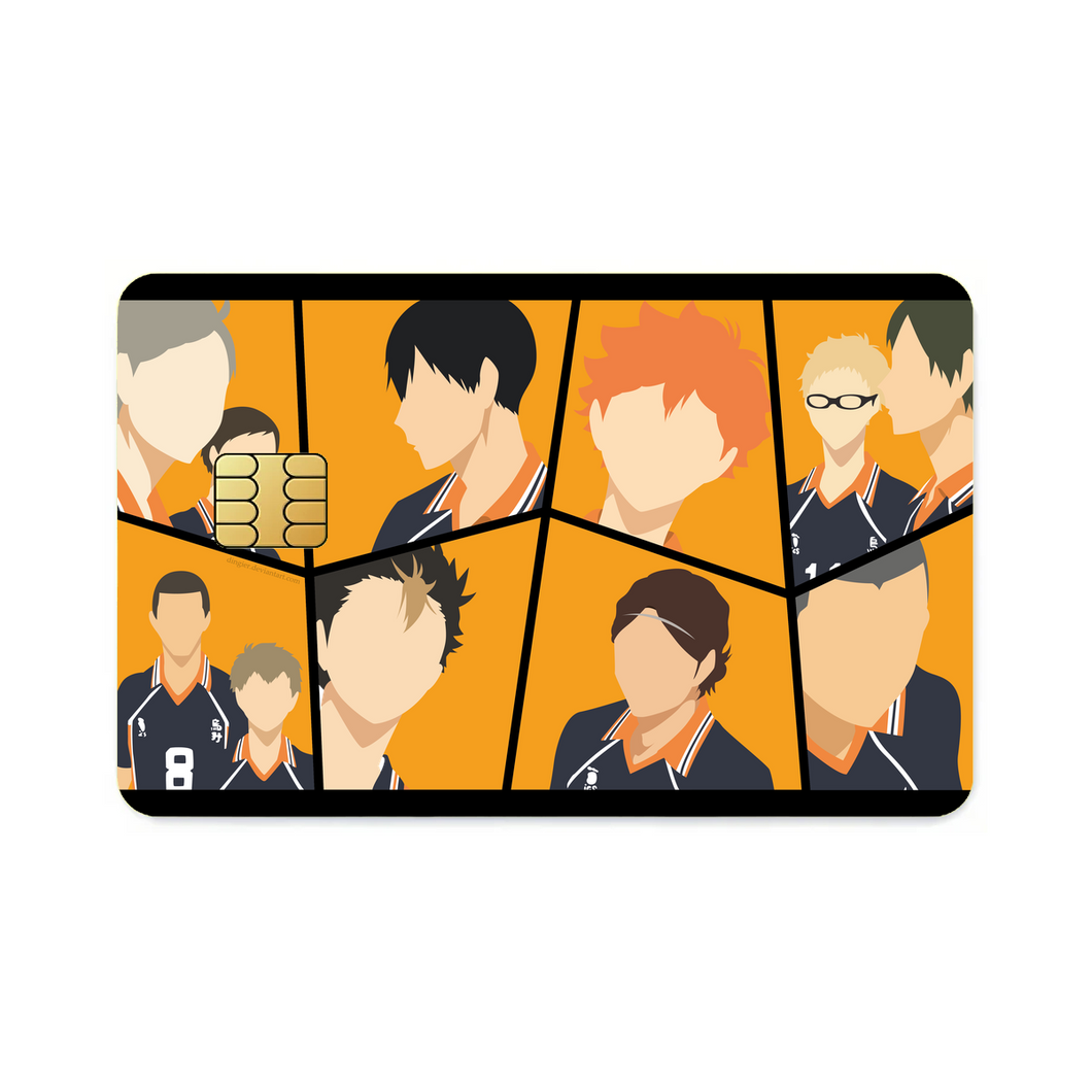 Daichi Sawamura Kei Tsukishima Shōyō Hinata Tadashi Yamaguchi and Yū Nishinoya  Credit Card Skins (4-in-1 Pack)