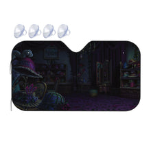 Load image into Gallery viewer, Dark Purple Room with Hats Car Sunshade
