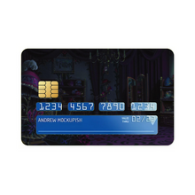 Load image into Gallery viewer, Dark Purple Room with Hats Credit Card Skins (4-in-1 Pack)

