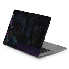 Load image into Gallery viewer, Dark Purple Room with Hats Macbook Skin

