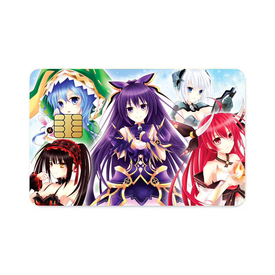 Date a live season 1 characters Credit Card Skins (4-in-1 Pack)