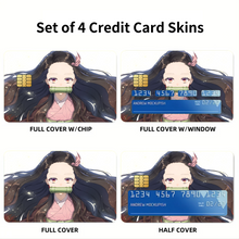 Load image into Gallery viewer, Demon Slayer: Kimetsu no Yaiba Nezuko Kamado  Credit Card Skins (4-in-1 Pack)
