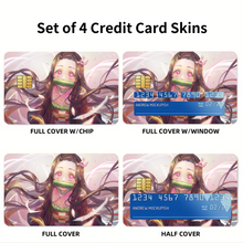 Load image into Gallery viewer, Demon Slayer: Kimetsu no Yaiba Nezuko Kamado  Credit Card Skins (4-in-1 Pack)
