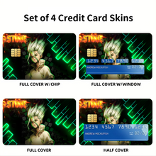 Load image into Gallery viewer, Dr. Stone  Credit Card Skins (4-in-1 Pack)

