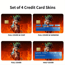 Load image into Gallery viewer, Dr. stone - Senku  Credit Card Skins (4-in-1 Pack)

