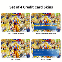 Load image into Gallery viewer, Dragon Ball Z Super Saiyajin 3  Credit Card Skins (4-in-1 Pack)
