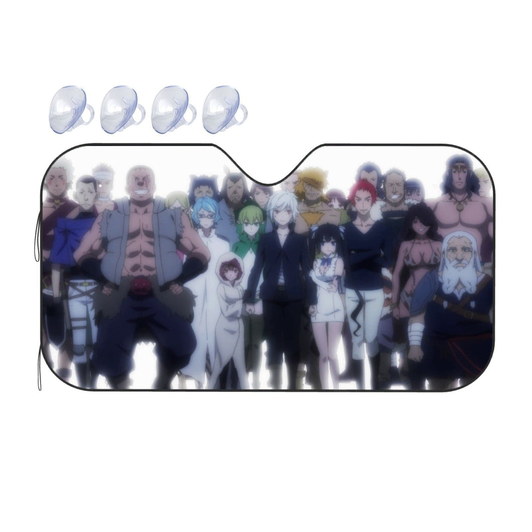 Dungeon Ni Deai Wo Motomeru Noha Machigatteiru Darou Ka  Car Sunshade